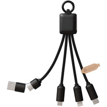 Load image into Gallery viewer, SCX.design C13 20W 5-in-1 charging cable — Black (front)