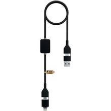 Load image into Gallery viewer, SCX.design C32 60W switch charging cable with light-up logo — Black (back)