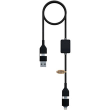 Load image into Gallery viewer, SCX.design C32 60W switch charging cable with light-up logo — Black (front)