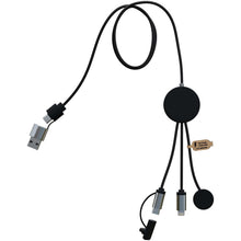 Load image into Gallery viewer, SCX.design C34 7-in-1 smartwatch charging cable  — Black (back)