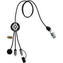 Load image into Gallery viewer, SCX.design C34 7-in-1 smartwatch charging cable  — Black