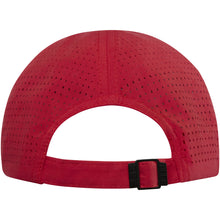 Load image into Gallery viewer, Mica 6 panel 110 g/m2 GRS recycled cool fit cap — Red (back)