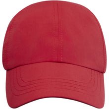 Load image into Gallery viewer, Mica 6 panel 110 g/m2 GRS recycled cool fit cap — Red (front)