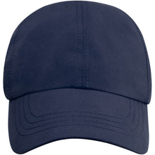 Load image into Gallery viewer, Mica 6 panel 110 g/m2 GRS recycled cool fit cap — Navy (front)
