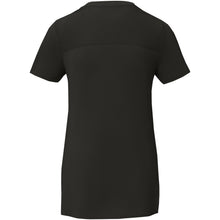 Load image into Gallery viewer, Borax 160 g/m2 short sleeve women's GRS recycled cool fit t-shirt — Black (back)