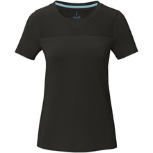 Load image into Gallery viewer, Borax 160 g/m2 short sleeve women's GRS recycled cool fit t-shirt — Black (front)