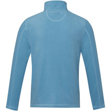 Load image into Gallery viewer, Amber men's GRS recycled full zip fleece jacket — NXT blue (back)