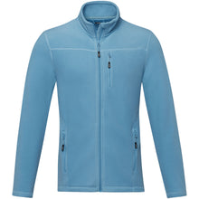 Load image into Gallery viewer, Amber men's GRS recycled full zip fleece jacket — NXT blue (front)