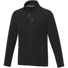 Load image into Gallery viewer, Amber men's GRS recycled full zip fleece jacket — Black