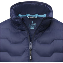 Load image into Gallery viewer, Petalite  men's GRS recycled insulated down bodywarmer — Navy (detail)