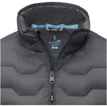 Load image into Gallery viewer, Petalite  men's GRS recycled insulated down bodywarmer — Storm grey (detail)