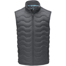 Load image into Gallery viewer, Petalite  men's GRS recycled insulated down bodywarmer — Storm grey (front)