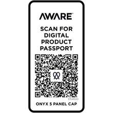 Load image into Gallery viewer, Onyx 5 panel 240 g/m2 Aware™ recycled cap — Navy (detail)