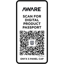 Load image into Gallery viewer, Onyx 5 panel 240 g/m2 Aware™ recycled cap — Black (detail)
