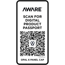 Load image into Gallery viewer, Opal 6 panel 240 g/m2 Aware™ recycled cap — Black (detail)
