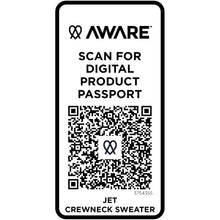 Load image into Gallery viewer, Tin 280 g/m² unisex Aware™ recycled crewneck sweater — Navy (detail)