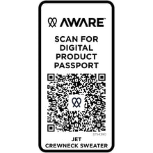 Load image into Gallery viewer, Tin 280 g/m² unisex Aware™ recycled crewneck sweater — Black (detail)