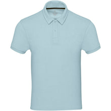 Load image into Gallery viewer, Akoya 230 g/m² GRS recycled terry unisex polo — Cloud Blue (front)