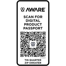 Load image into Gallery viewer, Tin 280 g/m² unisex Aware™ recycled quarter zip sweater  — Oatmeal (detail)
