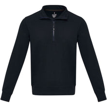 Load image into Gallery viewer, Tin 280 g/m² unisex Aware™ recycled quarter zip sweater  — Navy (front)