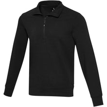 Load image into Gallery viewer, Tin 280 g/m² unisex Aware™ recycled quarter zip sweater  — Black