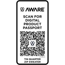 Load image into Gallery viewer, Tin 280 g/m² unisex Aware™ recycled quarter zip sweater  — Black (detail)