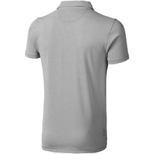 Load image into Gallery viewer, Markham 200 g/m2 short sleeve men's stretch polo — Grey melange (back)