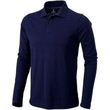 Load image into Gallery viewer, Calgary 180 g/m2 long sleeve men's polo — Navy