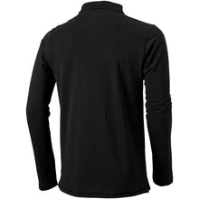 Load image into Gallery viewer, Calgary 180 g/m2 long sleeve men's polo — Black (back)