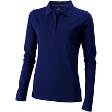Load image into Gallery viewer, Calgary 180 g/m2 long sleeve women's polo — Navy