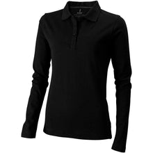 Load image into Gallery viewer, Calgary 180 g/m2 long sleeve women's polo — Black