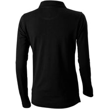 Load image into Gallery viewer, Calgary 180 g/m2 long sleeve women's polo — Black (back)