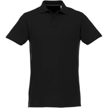Load image into Gallery viewer, Helios 180 g/m2 short sleeve men's polo — Black (front)