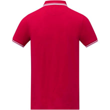 Load image into Gallery viewer, Amarago 200 g/m2 short sleeve men's tipping polo — Red (back)