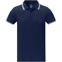 Load image into Gallery viewer, Amarago 200 g/m2 short sleeve men's tipping polo — Navy (front)