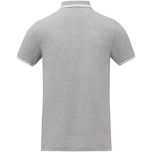 Load image into Gallery viewer, Amarago 200 g/m2 short sleeve men's tipping polo — Heather grey (back)