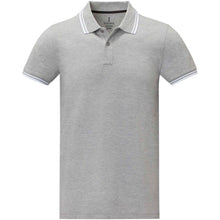 Load image into Gallery viewer, Amarago 200 g/m2 short sleeve men's tipping polo — Heather grey (front)