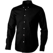 Load image into Gallery viewer, Vaillant 142 g/m2 long sleeve men's oxford shirt — Black
