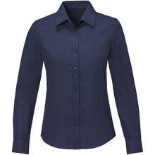 Load image into Gallery viewer, Pollux 130 g/m2 long sleeve women's shirt — Navy (front)