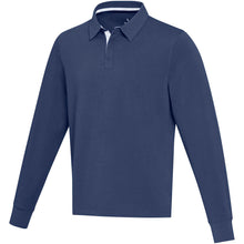 Load image into Gallery viewer, Clyde unisex organic rugby polo sweatshirt — Navy