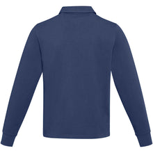 Load image into Gallery viewer, Clyde unisex organic rugby polo sweatshirt — Navy (back)