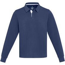 Load image into Gallery viewer, Clyde unisex organic rugby polo sweatshirt — Navy (front)
