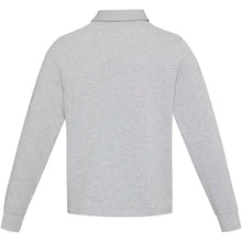 Load image into Gallery viewer, Clyde unisex organic rugby polo sweatshirt — Heather grey (back)