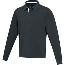 Load image into Gallery viewer, Clyde unisex organic rugby polo sweatshirt — Black