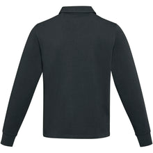 Load image into Gallery viewer, Clyde unisex organic rugby polo sweatshirt — Black (back)