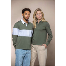 Load image into Gallery viewer, Clyde unisex organic rugby polo sweatshirt — lifestyle