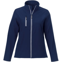 Load image into Gallery viewer, Orion women's softshell jacket — Navy (front)