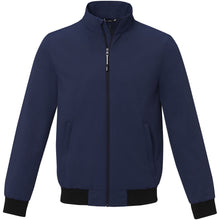 Load image into Gallery viewer, Keefe unisex lightweight bomber jacket — Navy (front)