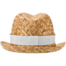 Load image into Gallery viewer, Pricus straw hat — White / Natural (back)