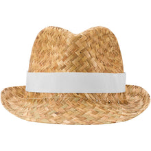 Load image into Gallery viewer, Pricus straw hat — White / Natural (front)